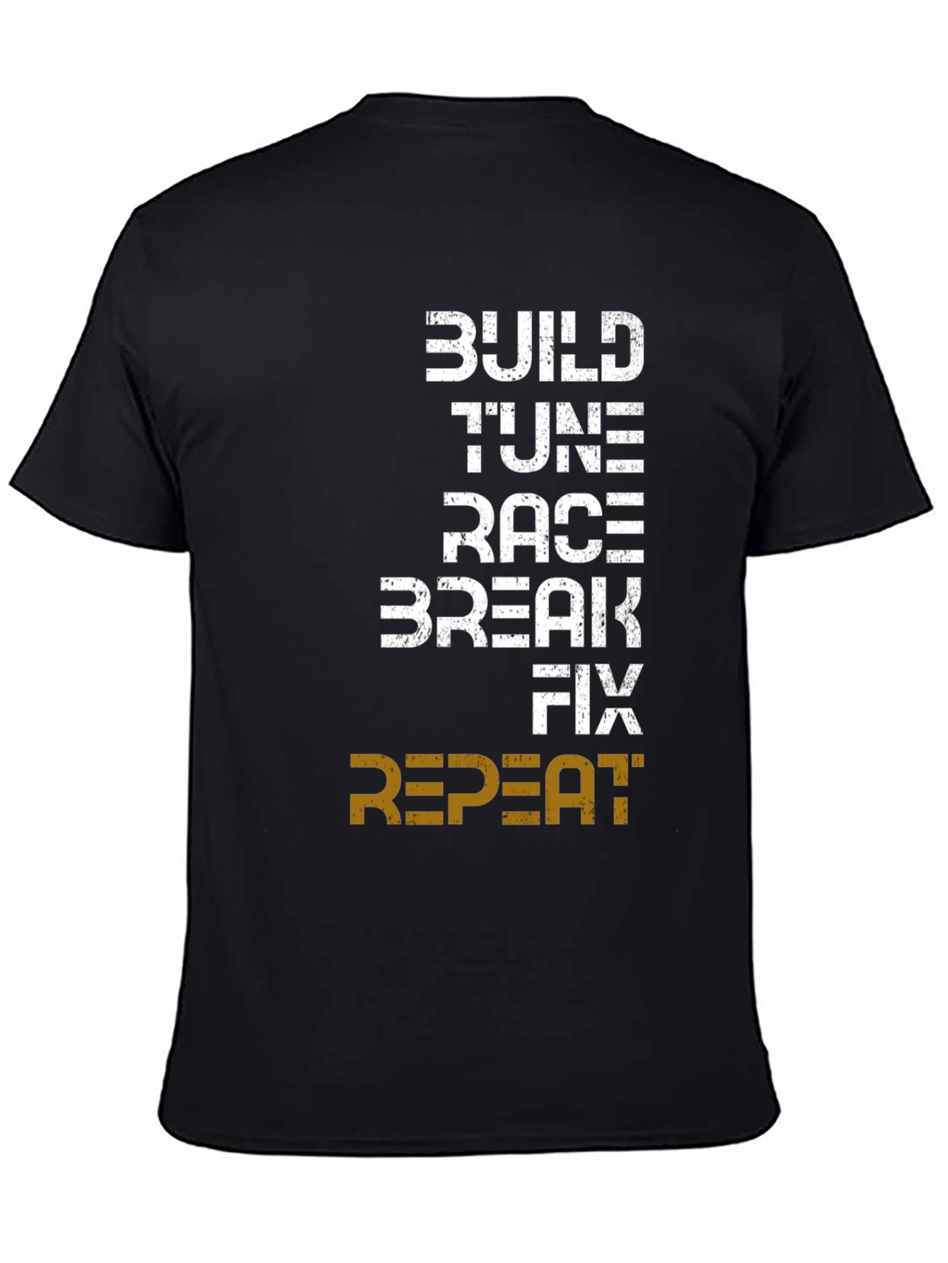 Build Tune Race Repeat Mens Graphic Tee
