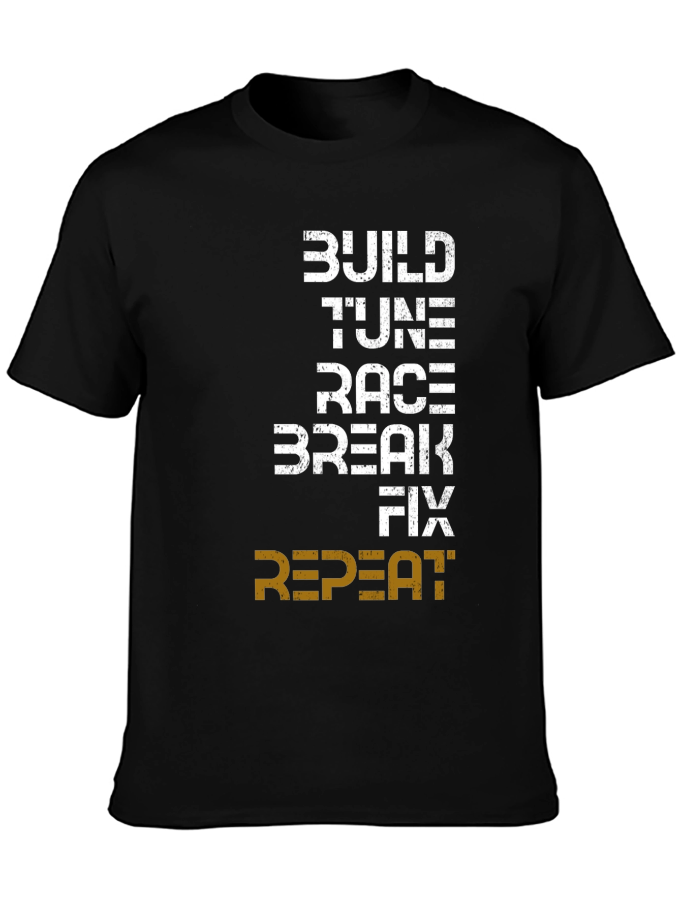 Build Tune Race Repeat Mens Graphic Tee