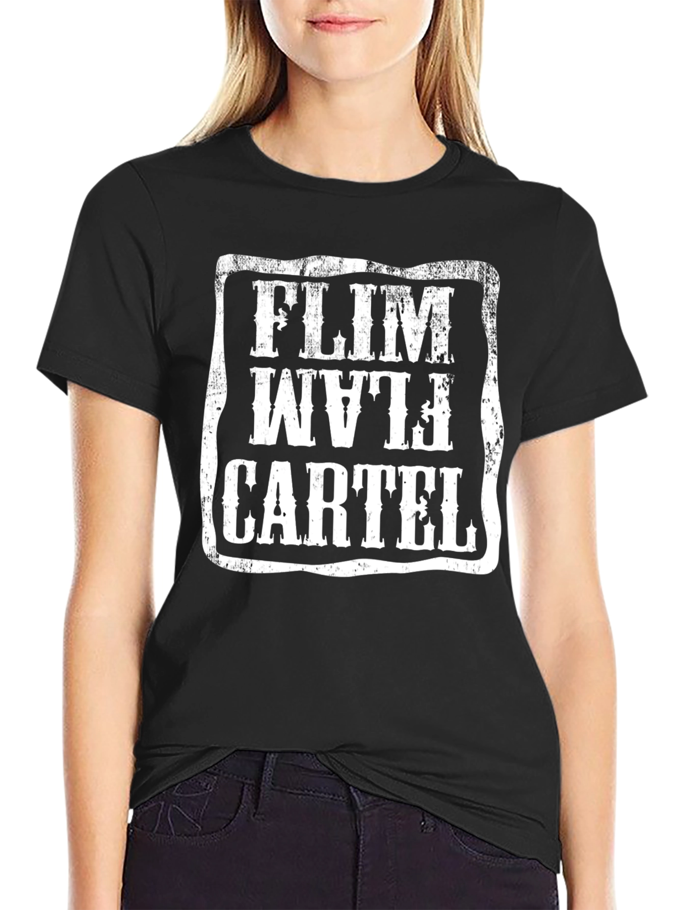 Flim Flam Cartel Graphic T-Shirt - Black