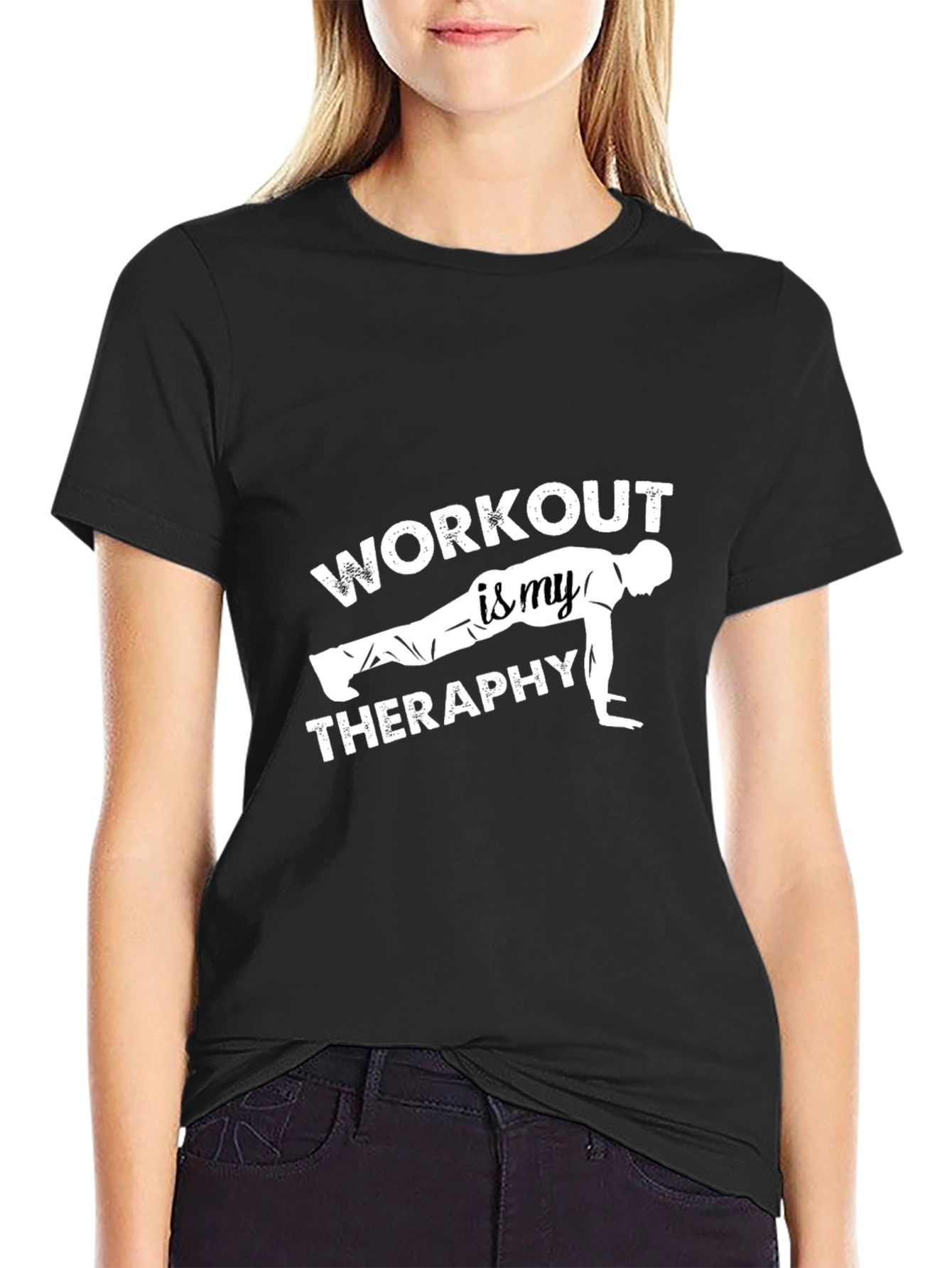 Workout Therapy Black Graphic Tee