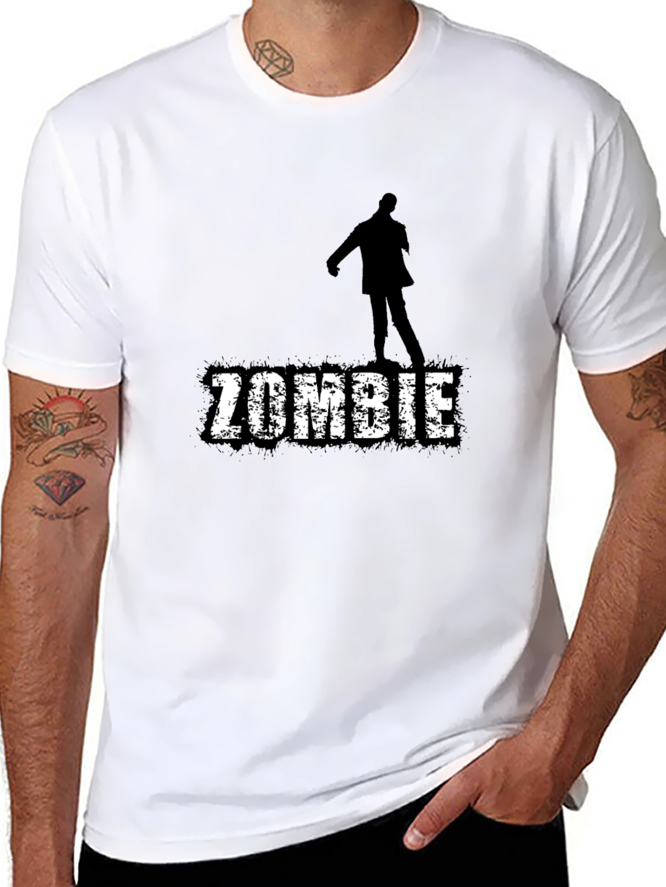 Zombie Graphic Tee - Mens Black T-Shirt