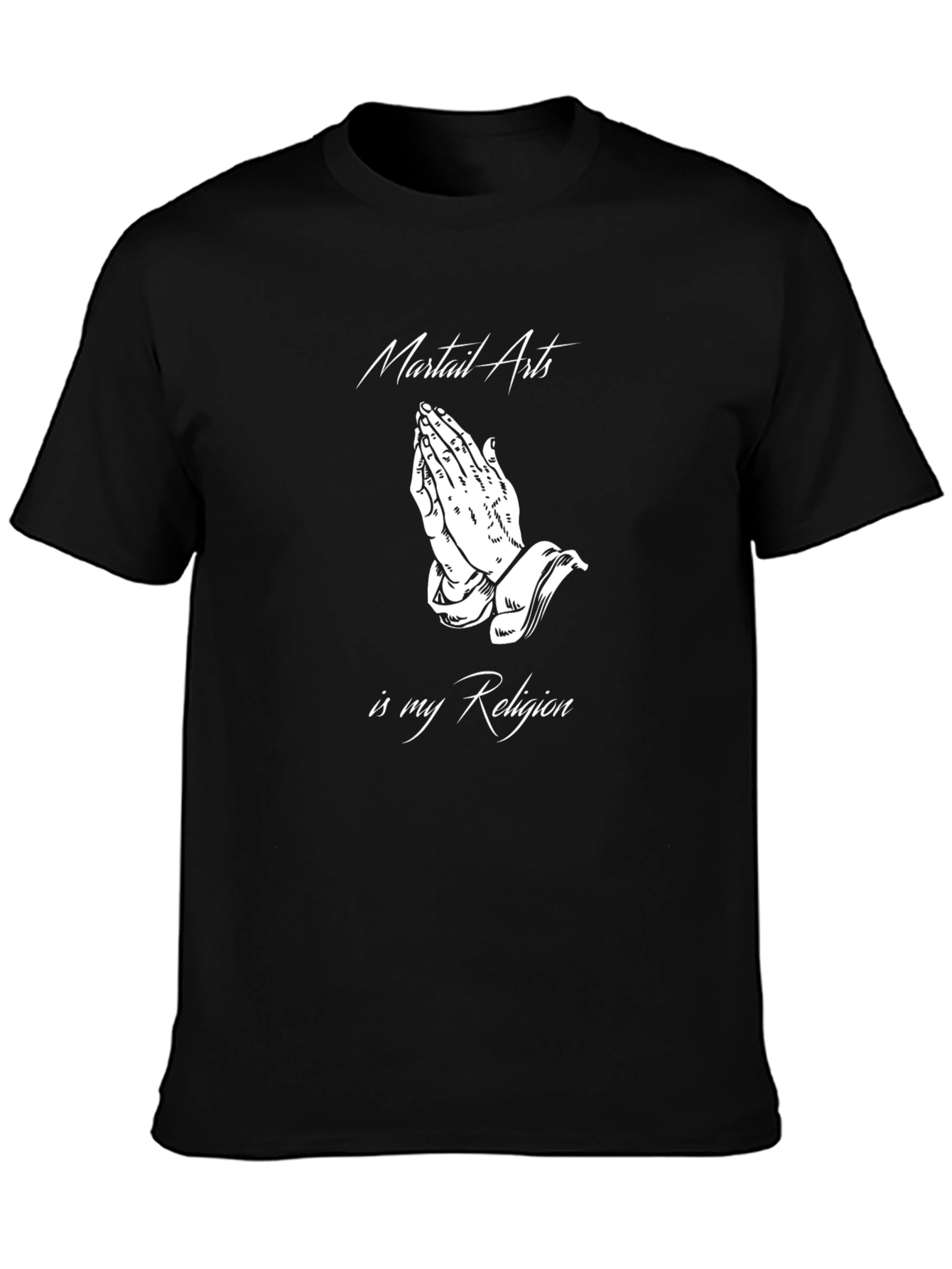 Martial Arts Religion T-Shirt - Black Cotton Graphic Tee