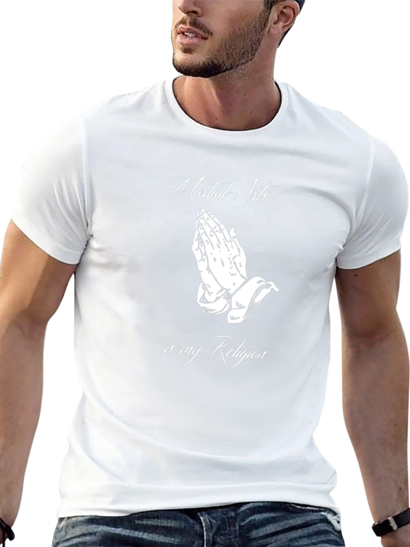Martial Arts Religion T-Shirt - Black Cotton Graphic Tee
