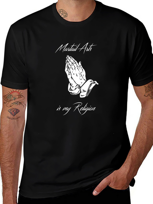 Martial Arts Religion T-Shirt - Black Cotton Graphic Tee