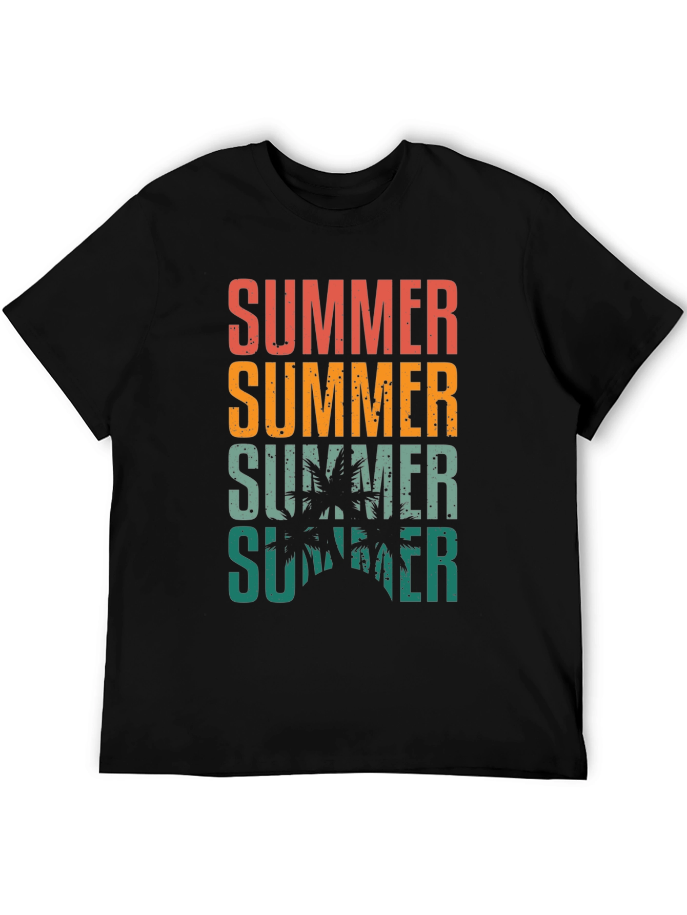 Summer Palm Graphic Tee - Retro Vacation Style