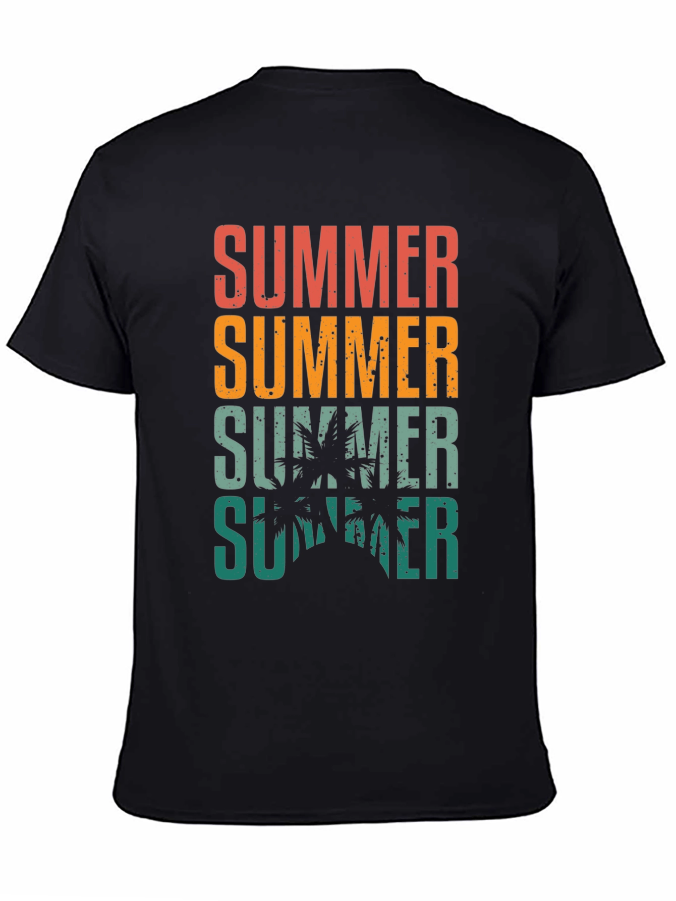 Summer Palm Graphic Tee - Retro Vacation Style