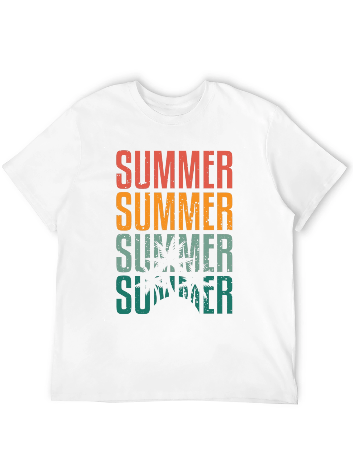 Summer Palm Graphic Tee - Retro Vacation Style