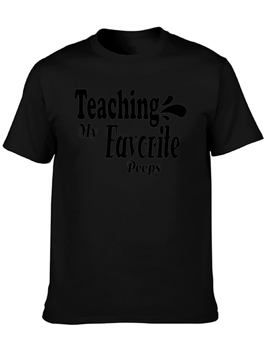 Teaching My Favorite Peeps Black T-Shirt