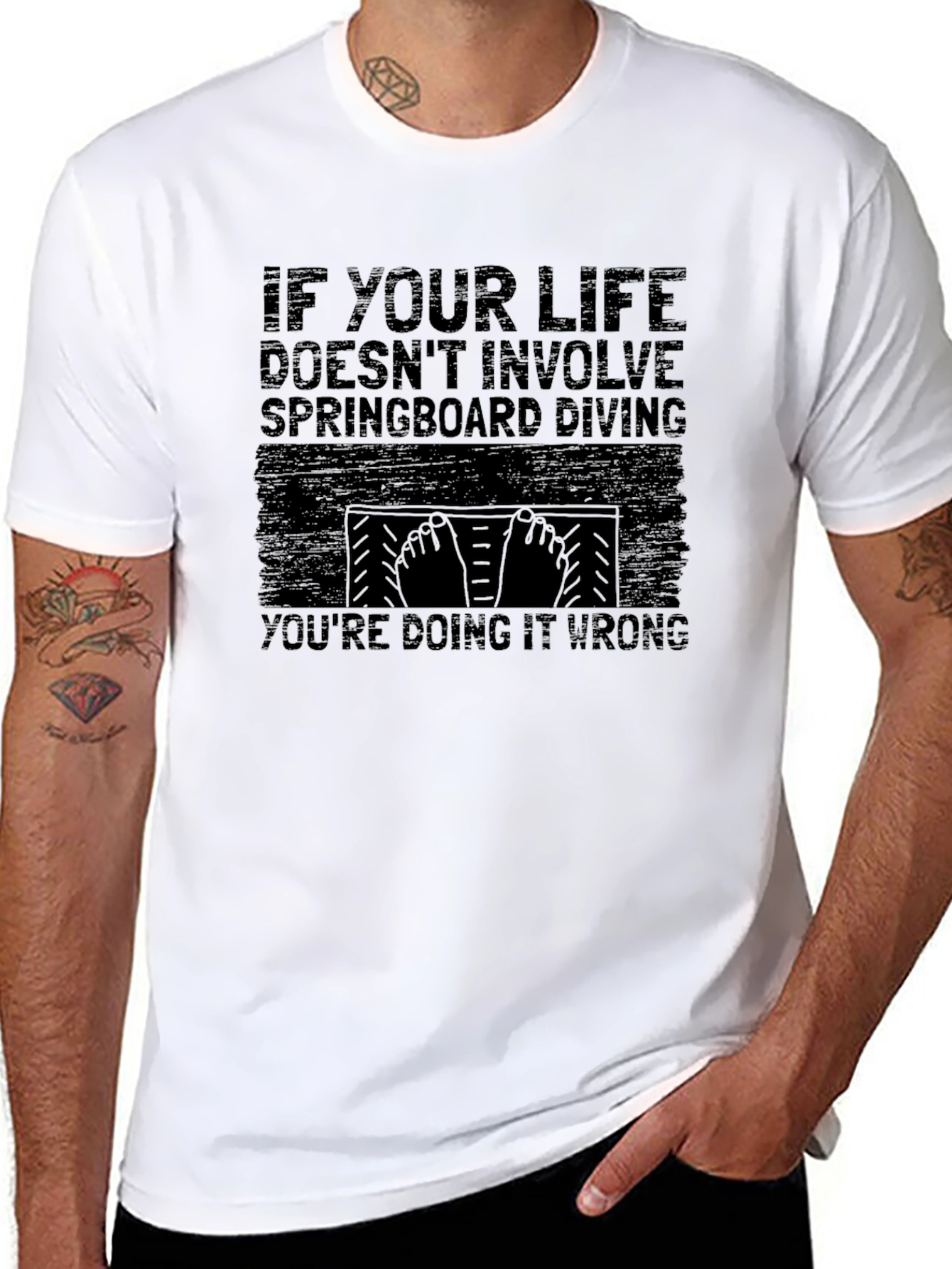 Springboard Diving Graphic T-Shirt