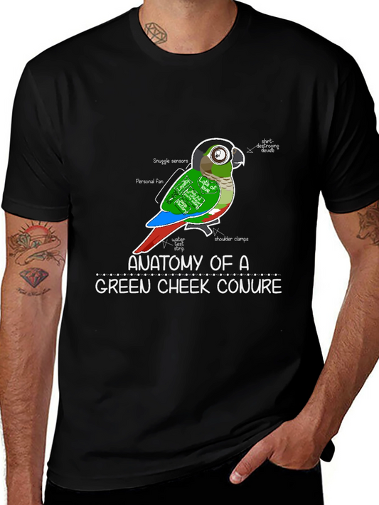 Anatomy of a Green Cheek Conure T-Shirt