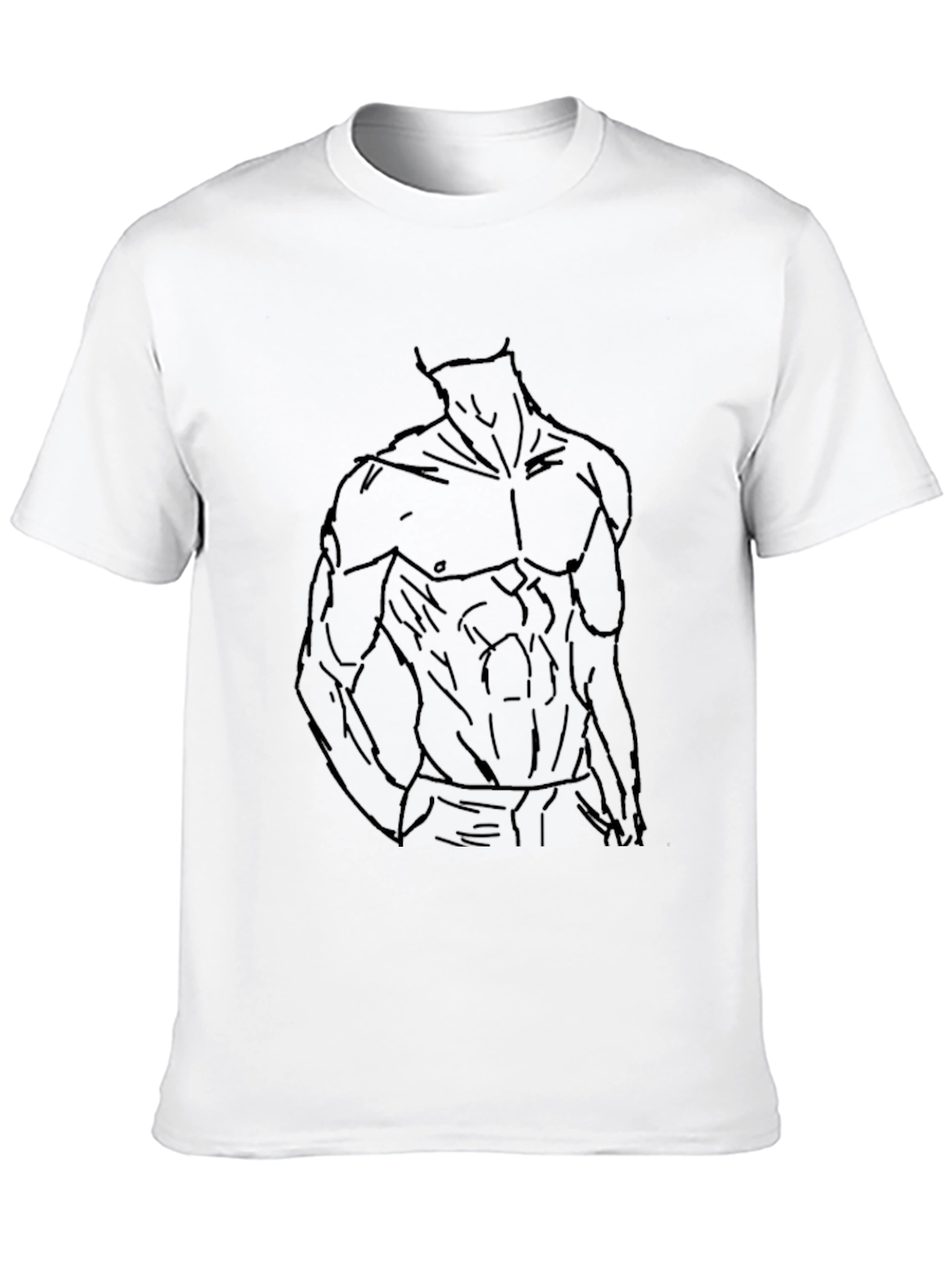 Muscle Body Outline Black T-Shirt