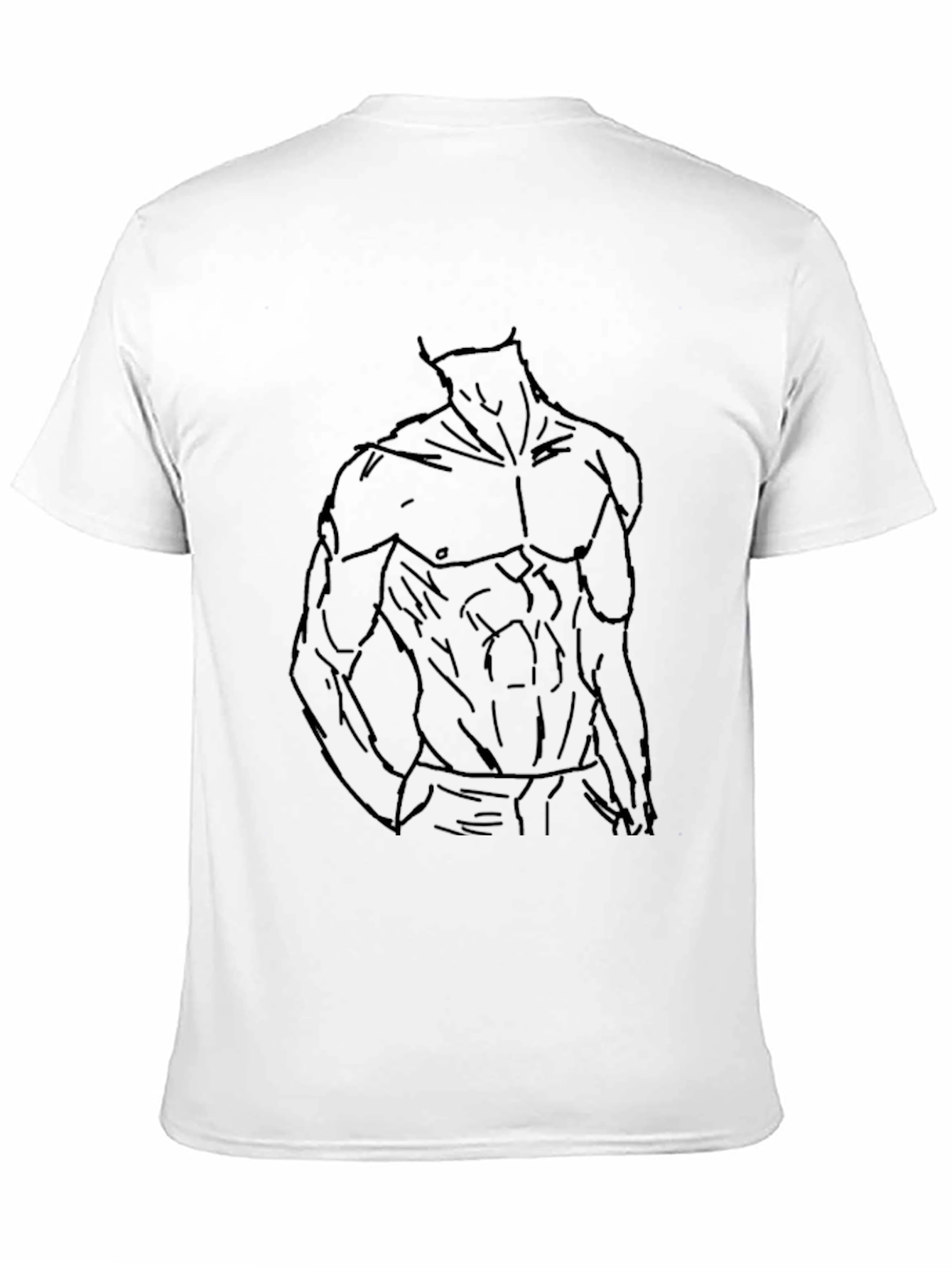 Muscle Body Outline Black T-Shirt