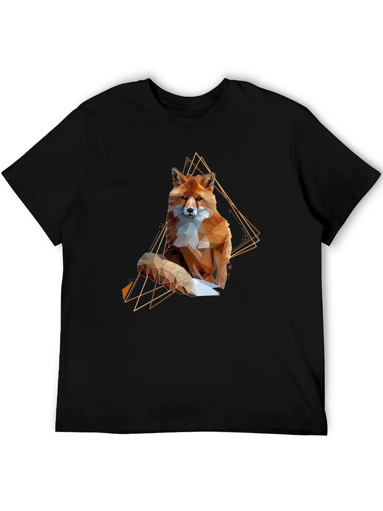 Geometric Fox Graphic Tee - Modern Animal Print