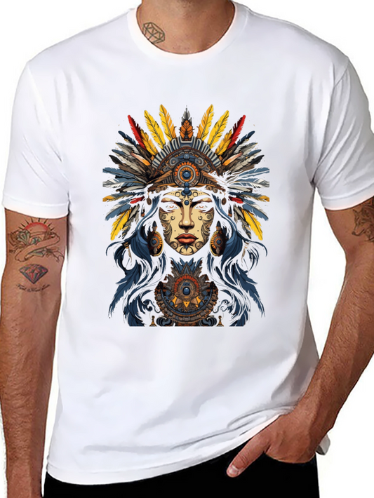 Native American Headdress Graphic T-Shirt