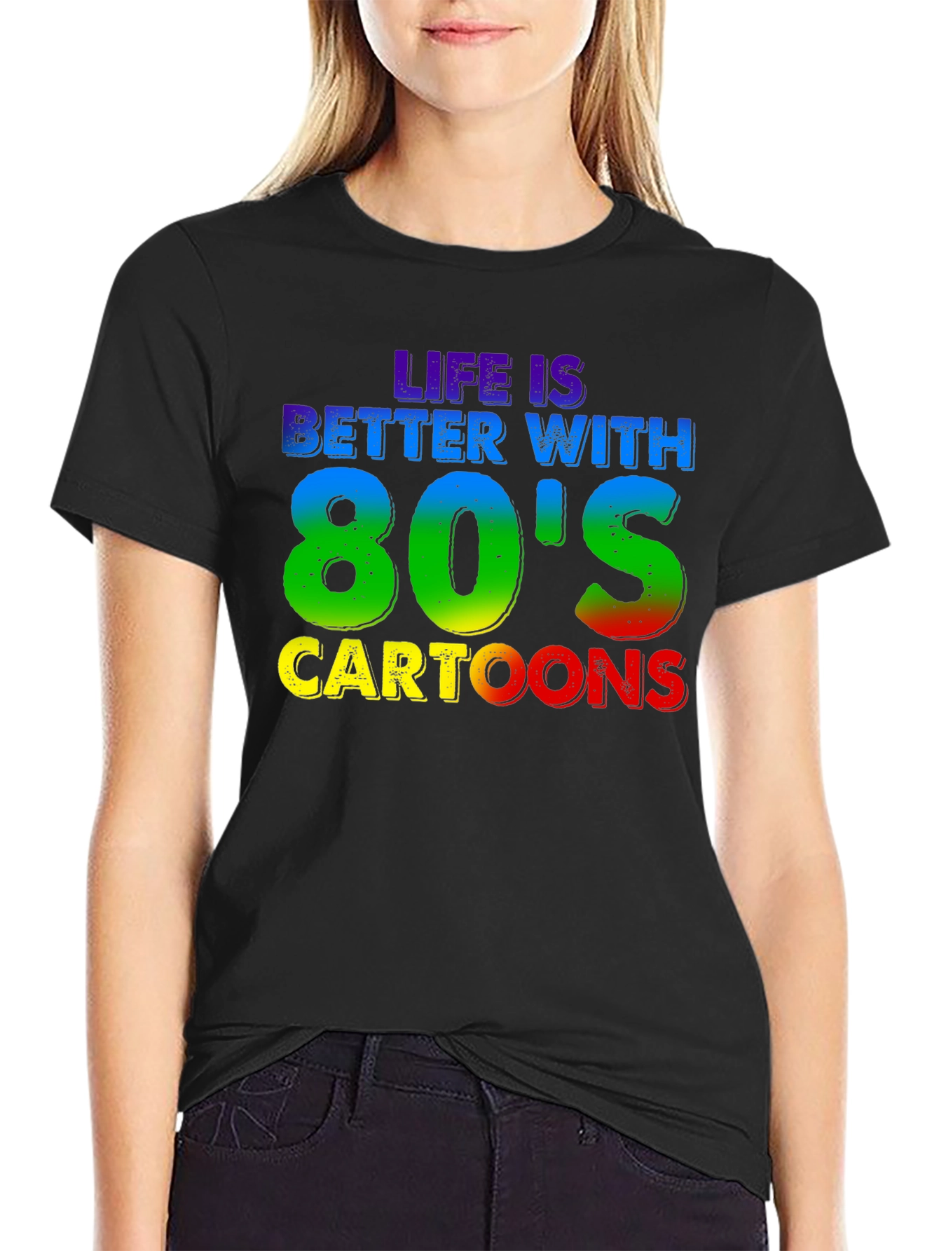 Retro 80s Cartoons Graphic T-Shirt