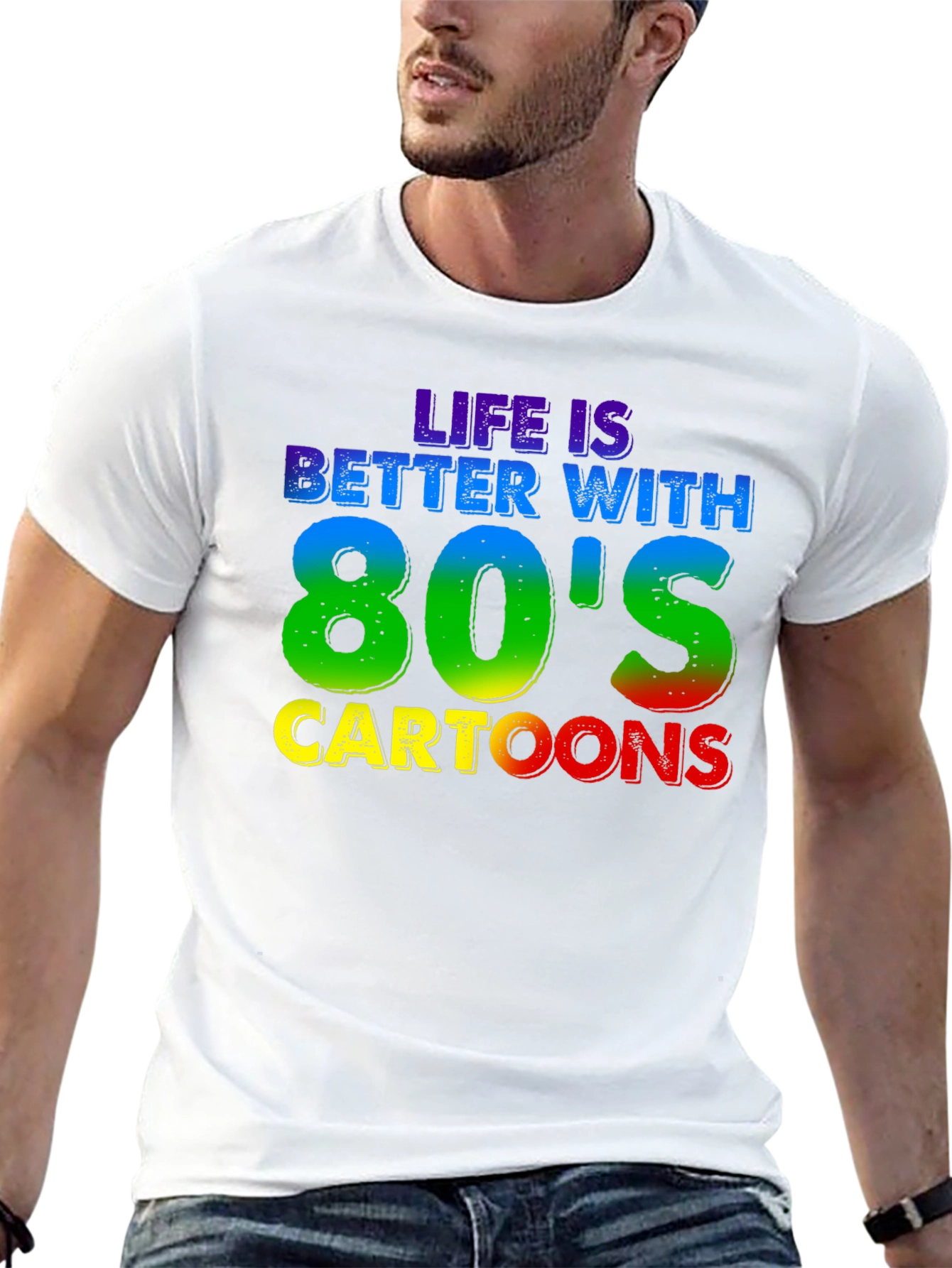 Retro 80s Cartoons Graphic T-Shirt