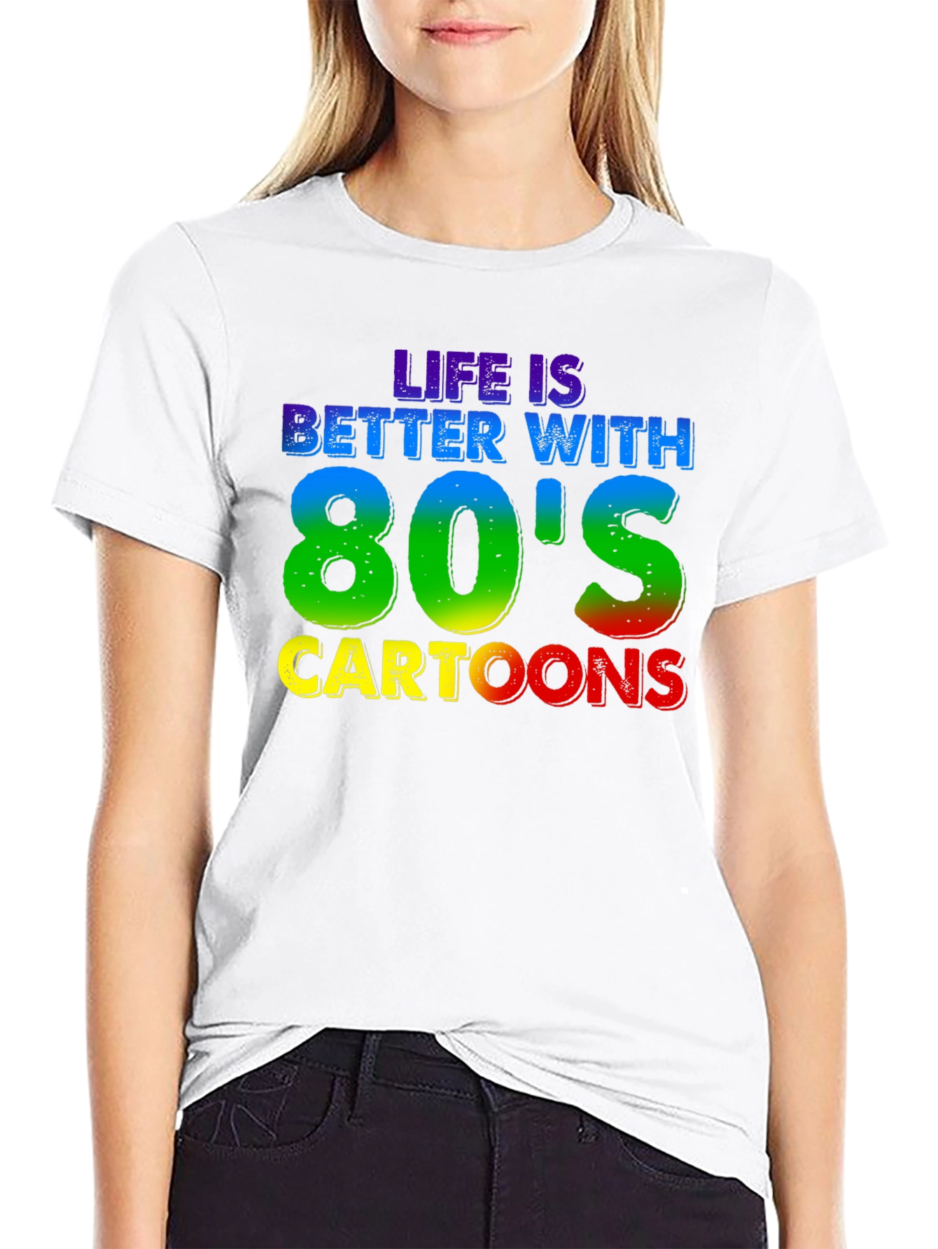 Retro 80s Cartoons Graphic T-Shirt