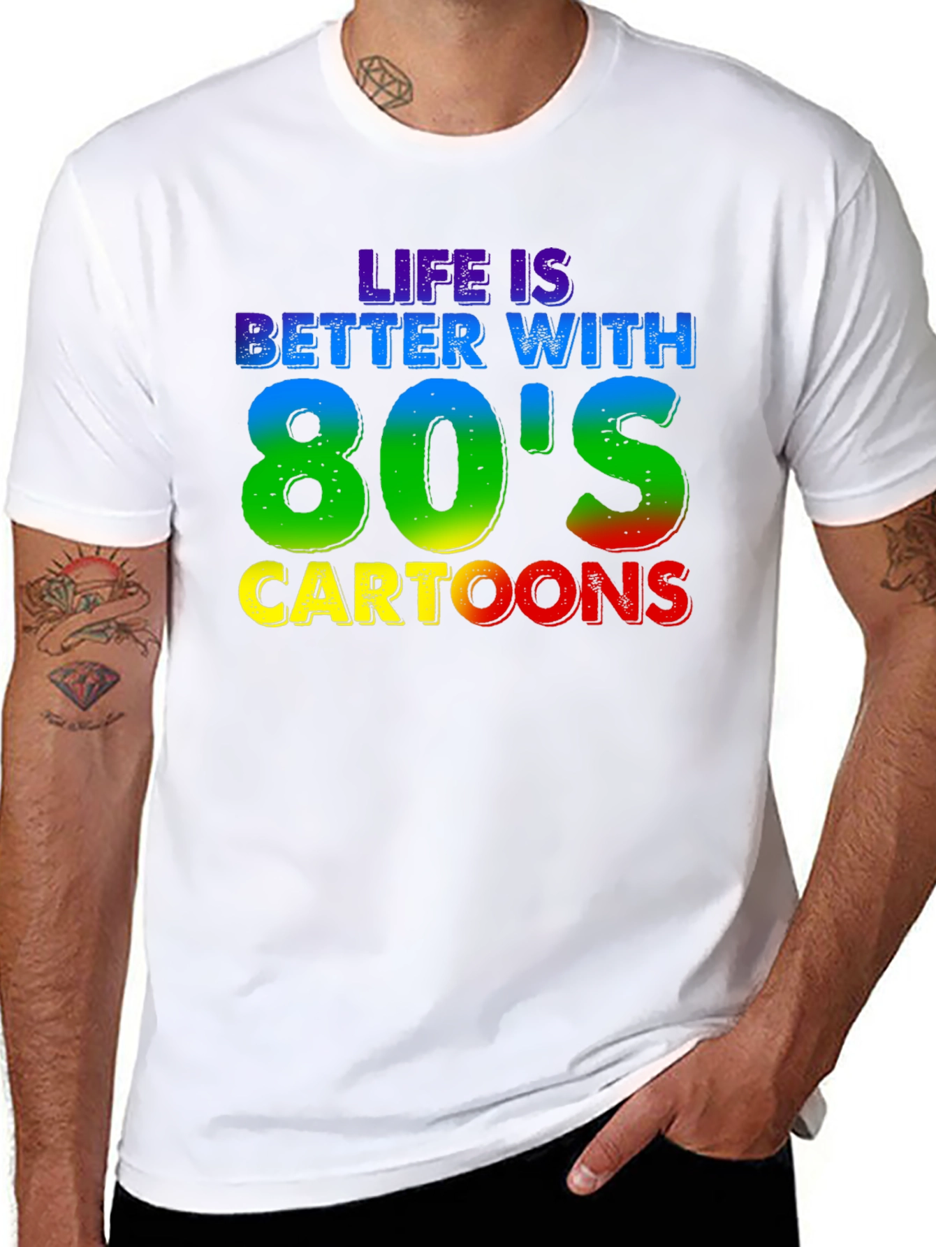 Retro 80s Cartoons Graphic T-Shirt