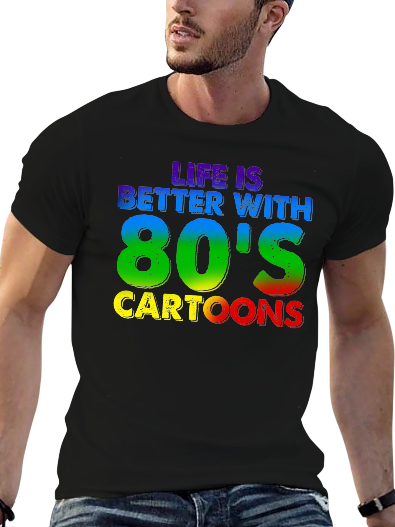 Retro 80s Cartoons Graphic T-Shirt