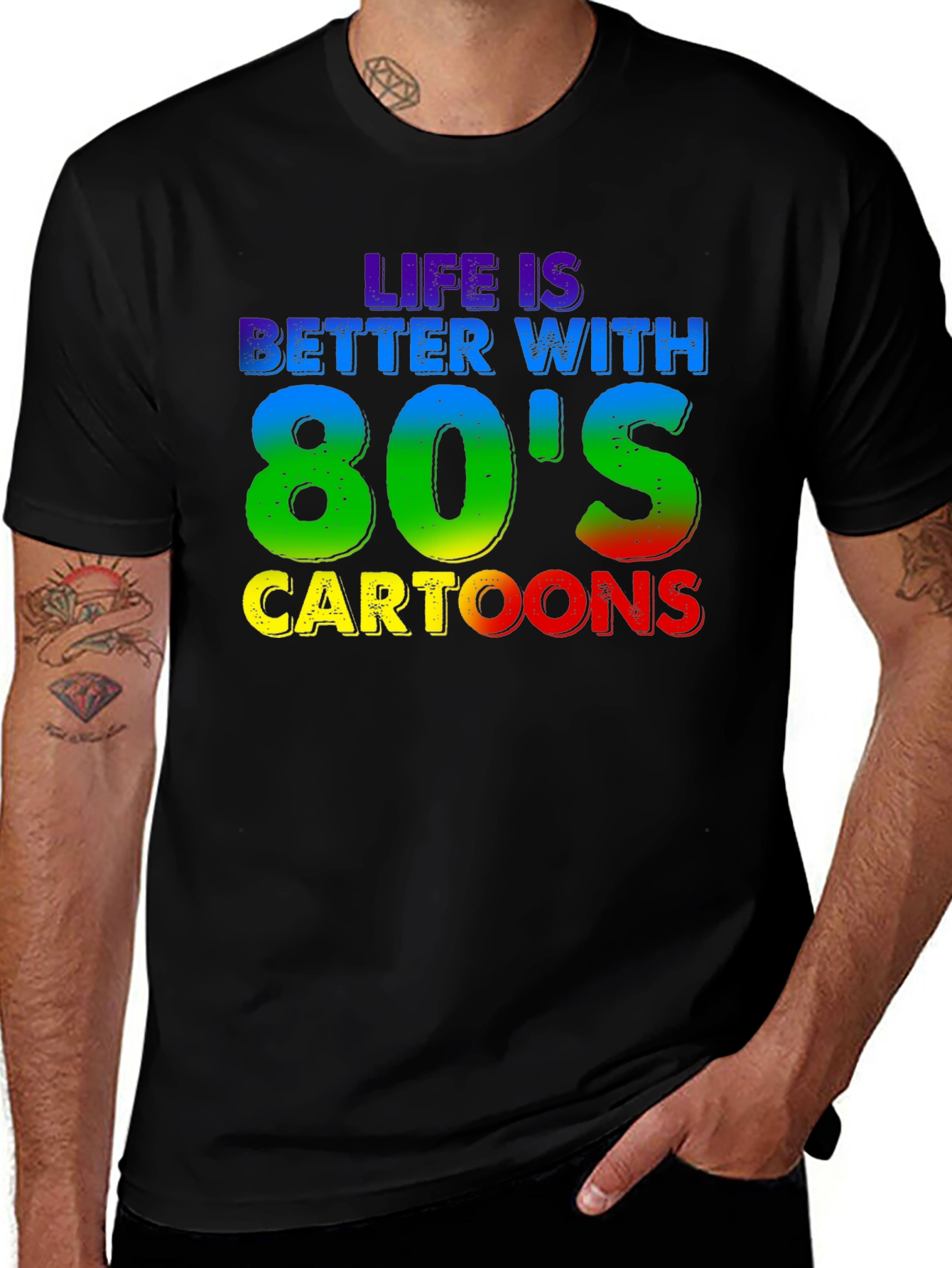 Retro 80s Cartoons Graphic T-Shirt