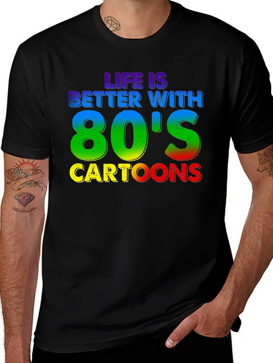 Retro 80s Cartoons Graphic T-Shirt