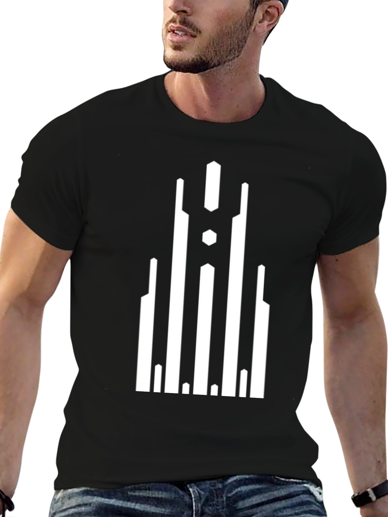 Geometric Black T-Shirt