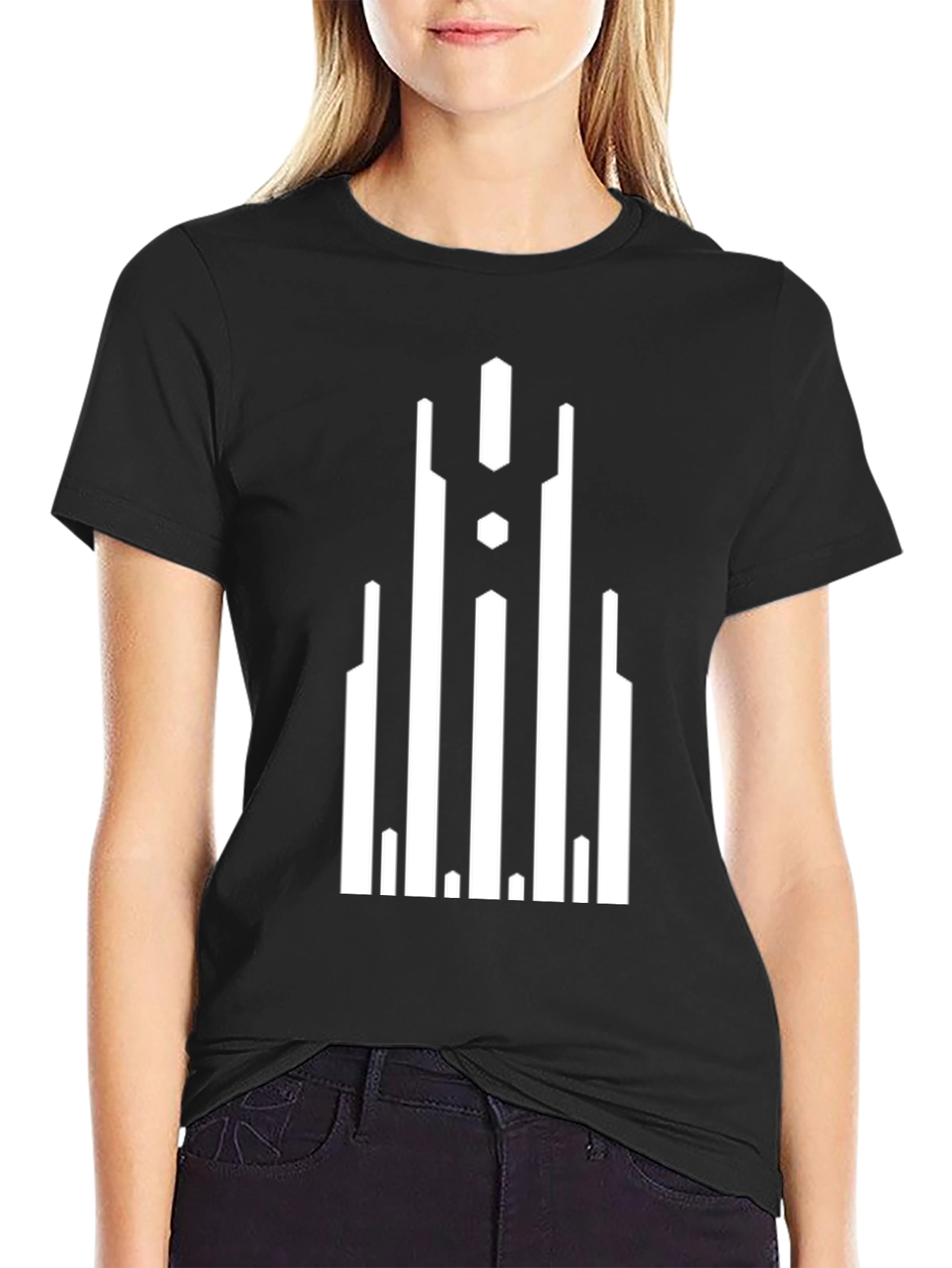 Geometric Black T-Shirt