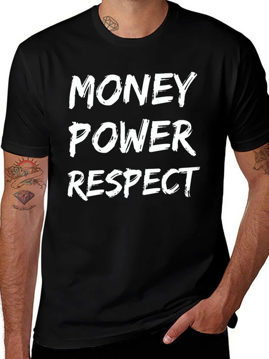 Money Power Respect T-Shirt - Classic Black Crew Neck Tee