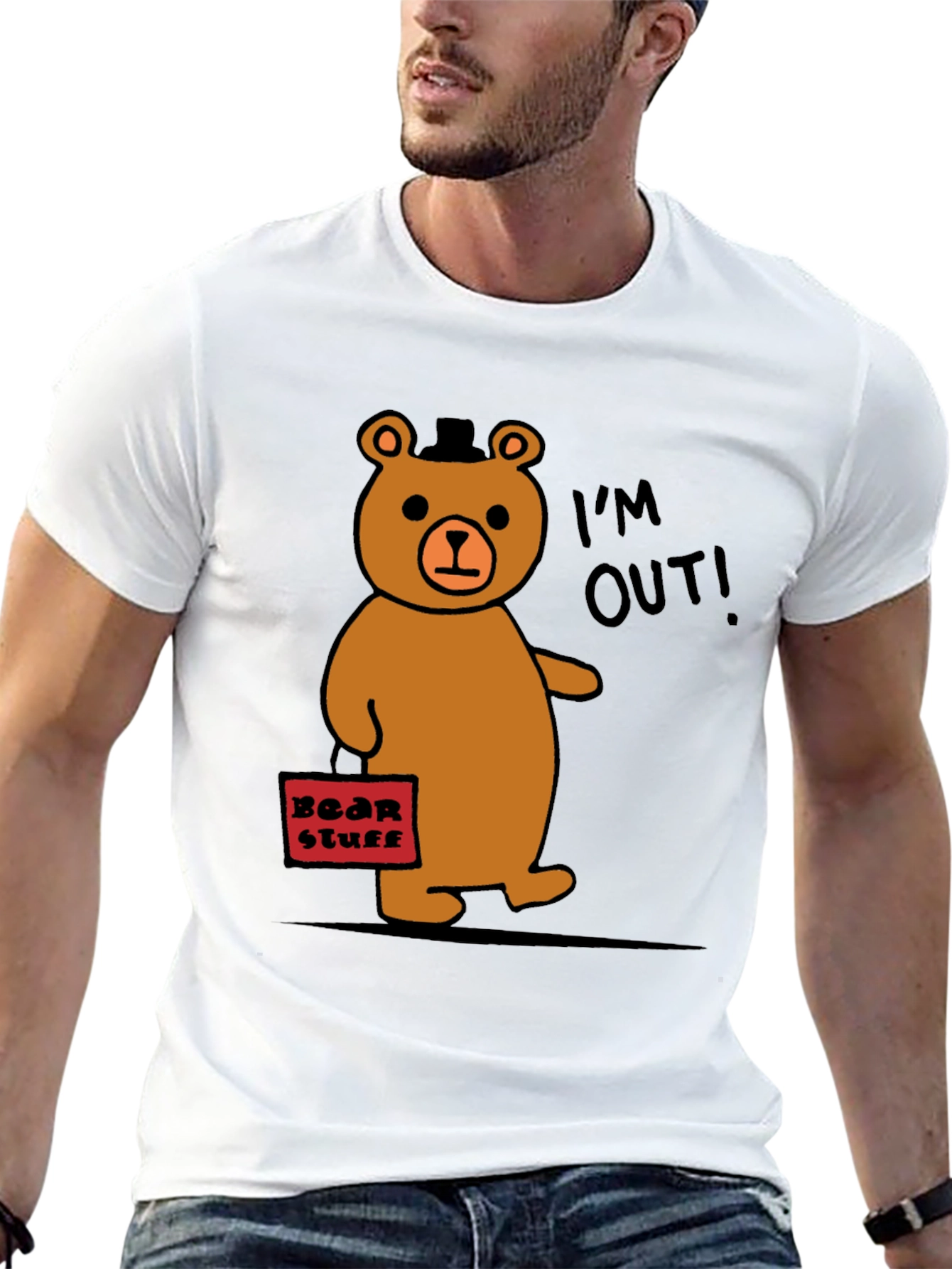 Funny Bear Leaving T-Shirt - Im Out!