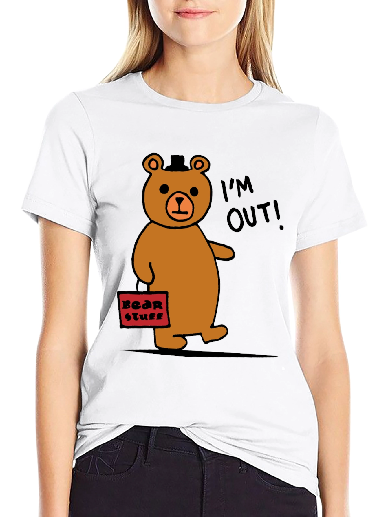 Funny Bear Leaving T-Shirt - Im Out!