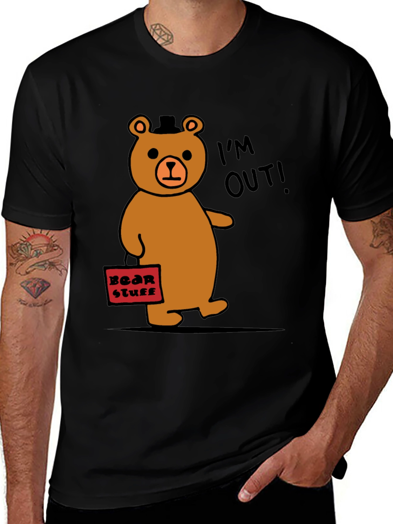 Funny Bear Leaving T-Shirt - Im Out!
