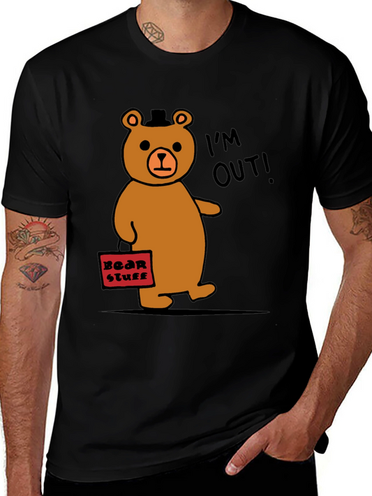 Funny Bear Leaving T-Shirt - Im Out!