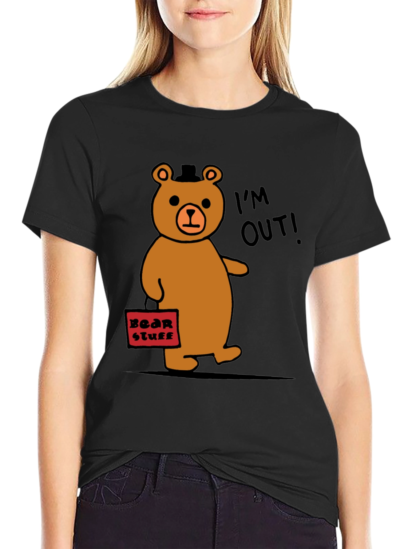 Funny Bear Leaving T-Shirt - Im Out!