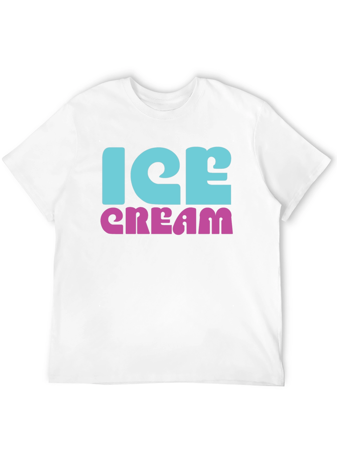 Ice Cream Graphic Print Black T-Shirt