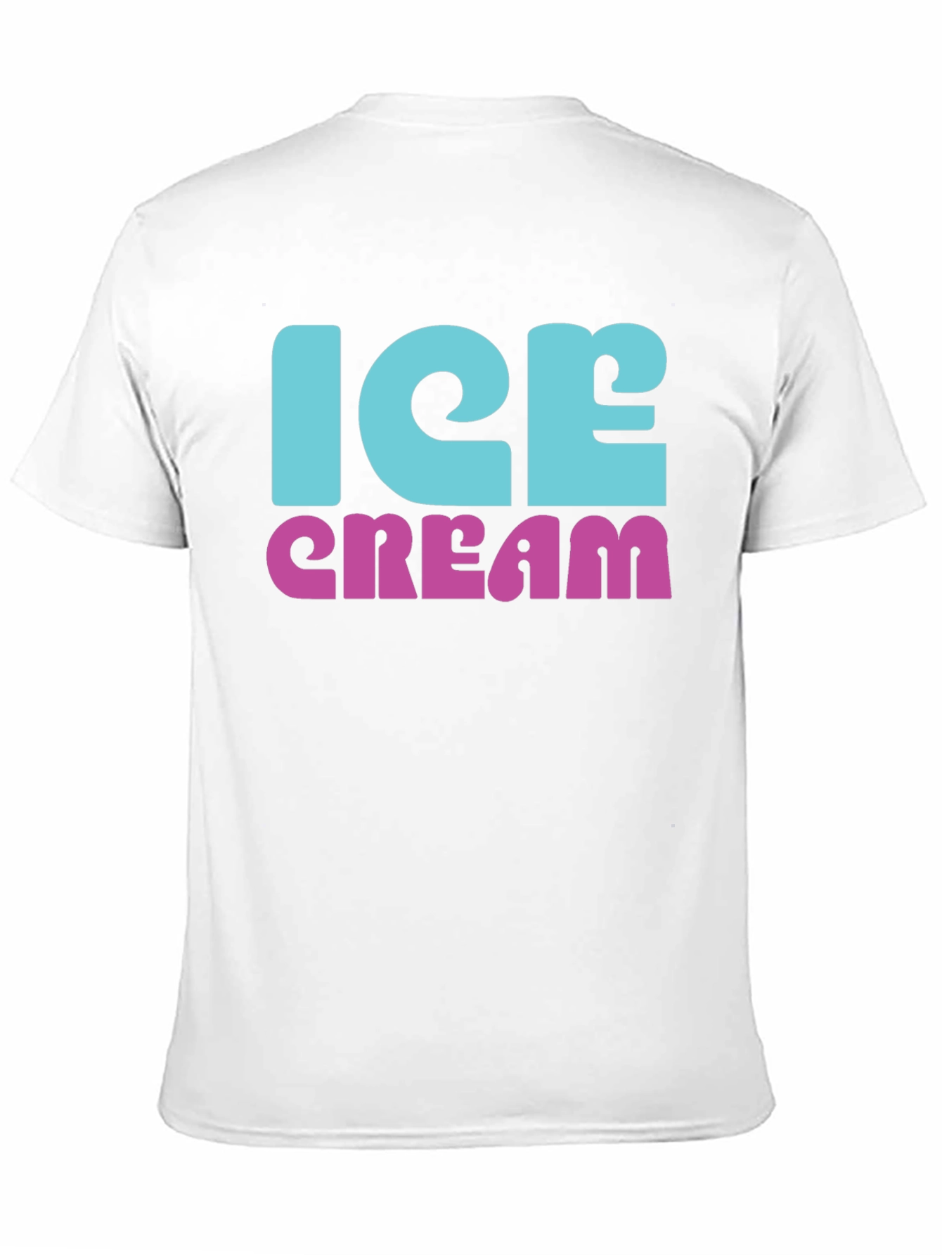 Ice Cream Graphic Print Black T-Shirt
