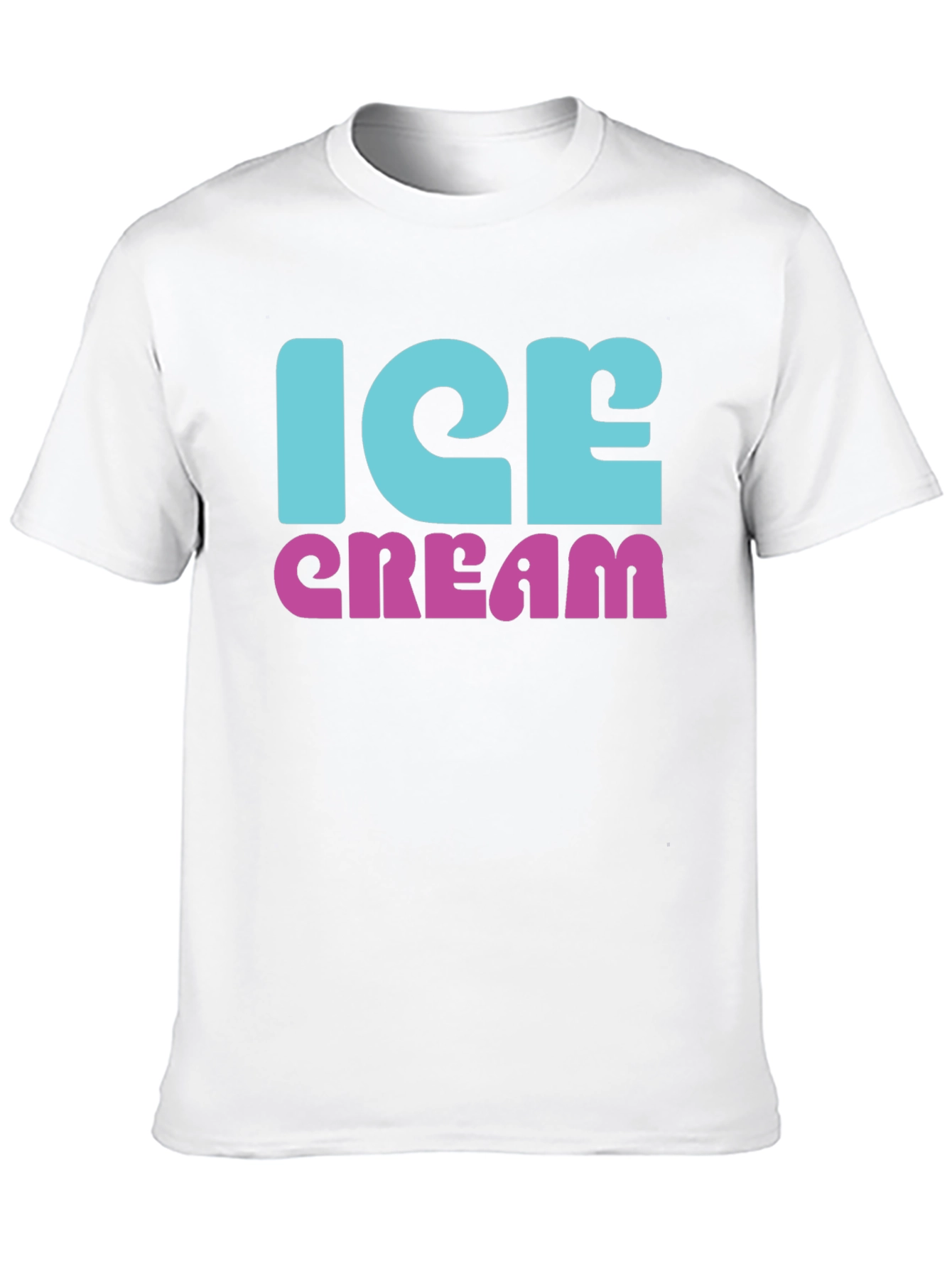 Ice Cream Graphic Print Black T-Shirt