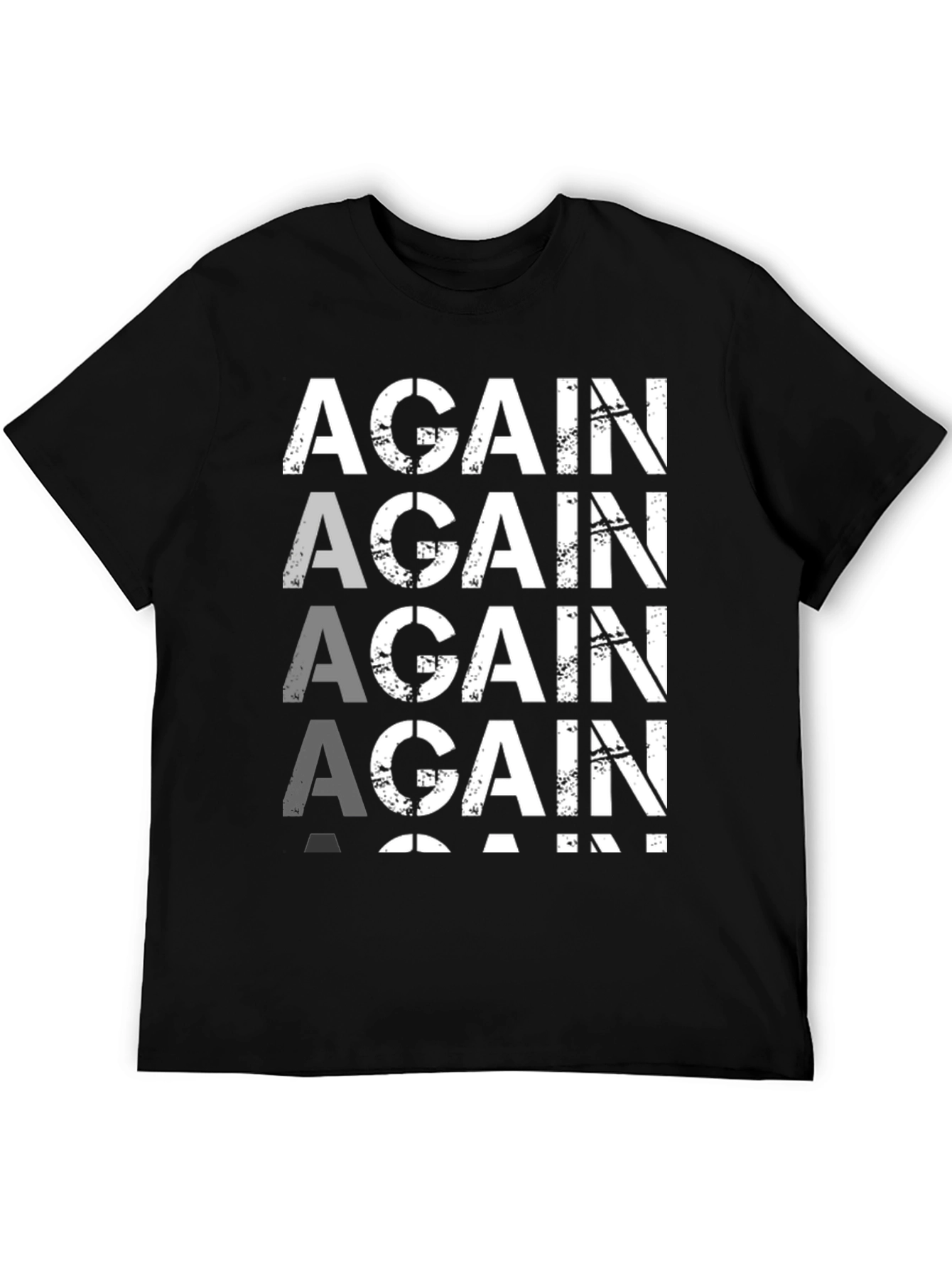 Again Graphic Tee - Black Cotton T-Shirt