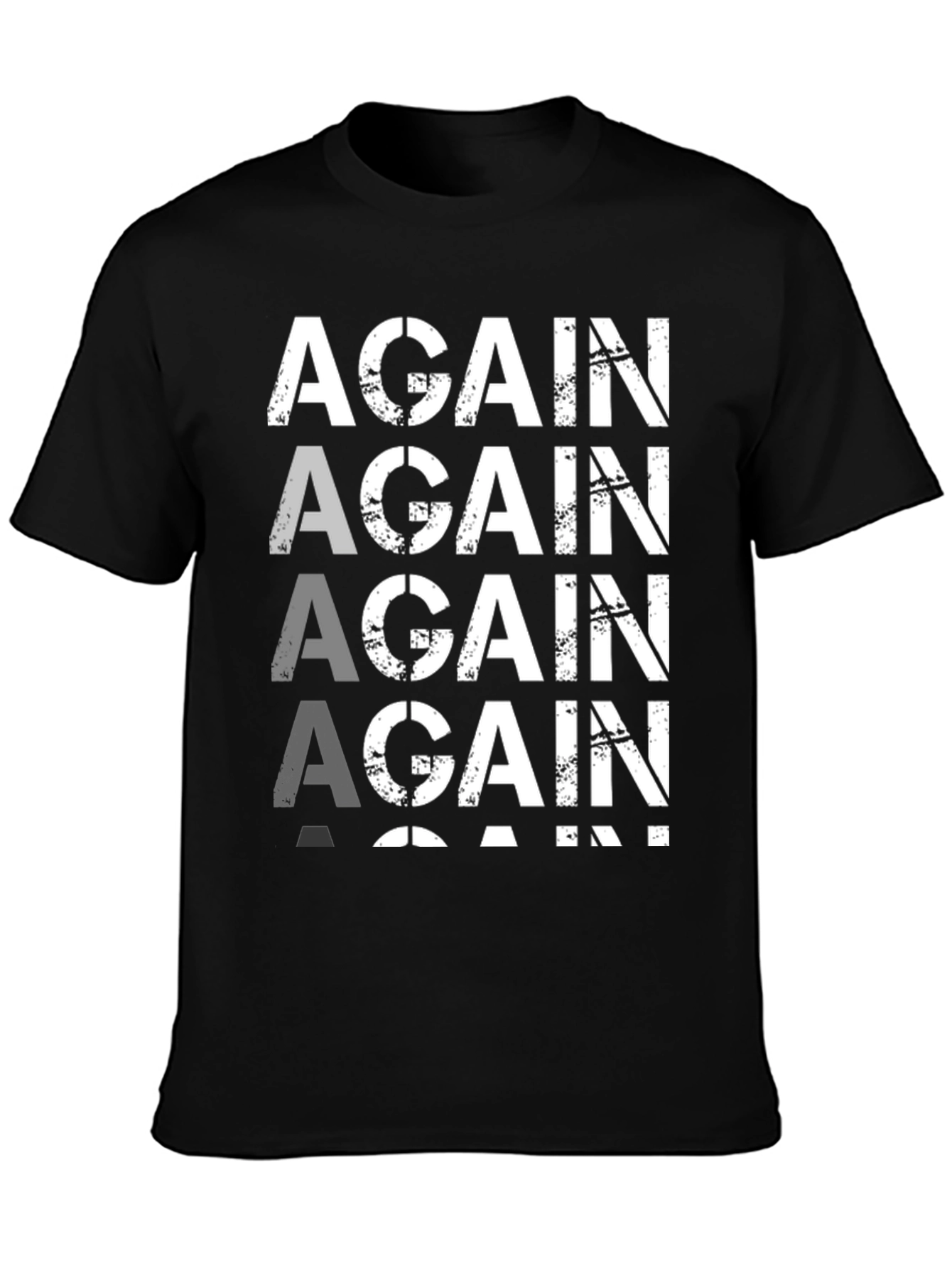 Again Graphic Tee - Black Cotton T-Shirt