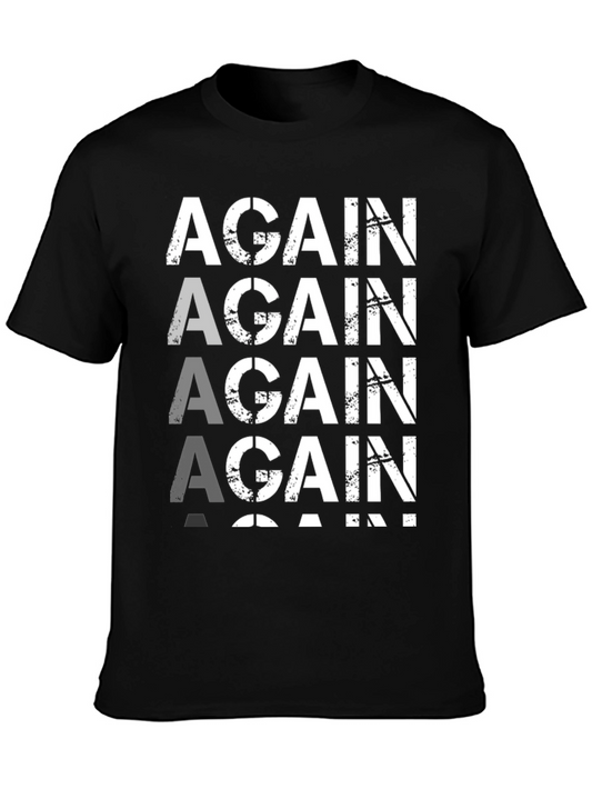 Again Graphic Tee - Black Cotton T-Shirt