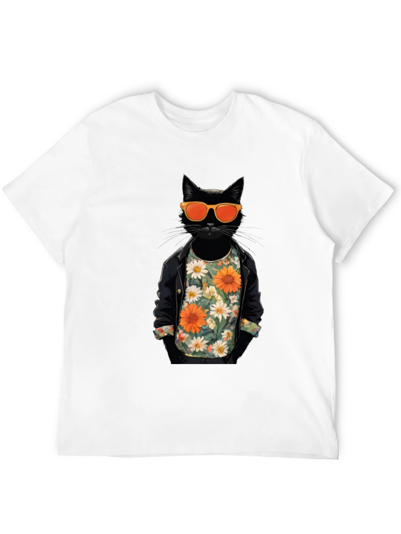 Cool Cat Graphic Tee - Black T-Shirt