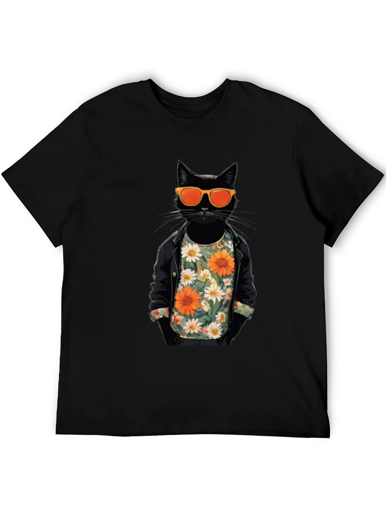 Cool Cat Graphic Tee - Black T-Shirt