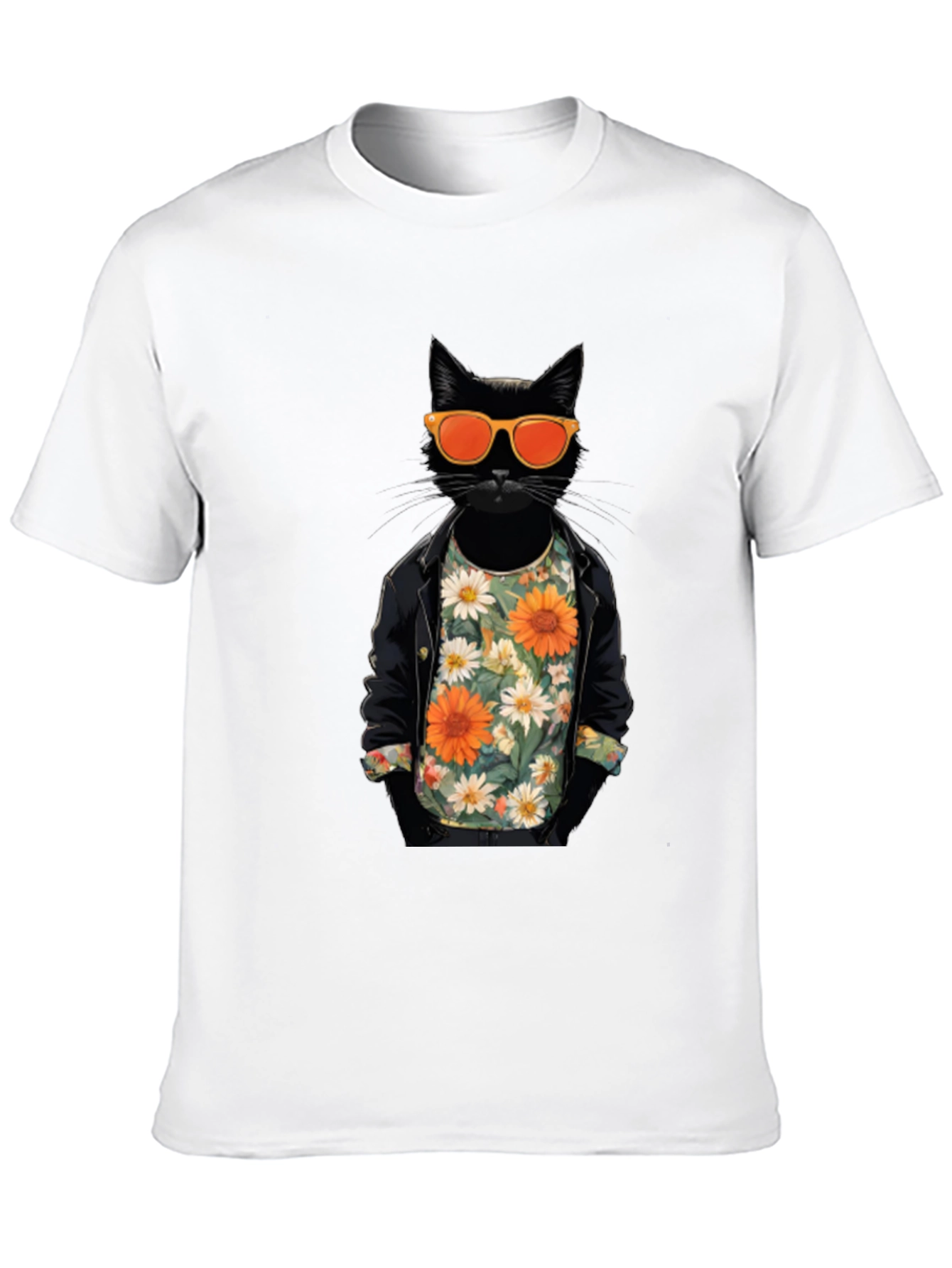 Cool Cat Graphic Tee - Black T-Shirt