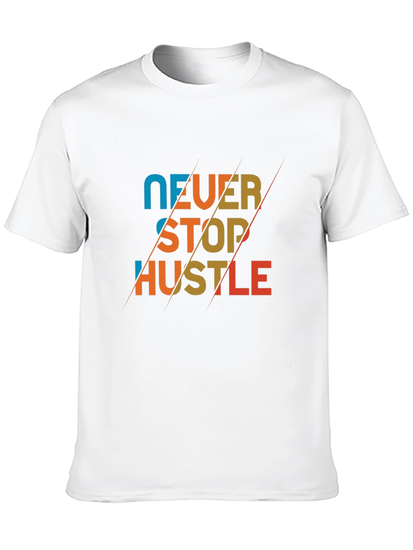 Never Stop Hustle Graphic Tee - Mens Black T-Shirt