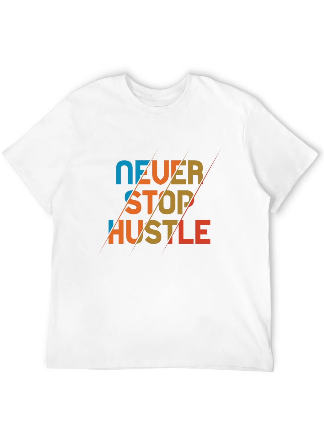 Never Stop Hustle Graphic Tee - Mens Black T-Shirt
