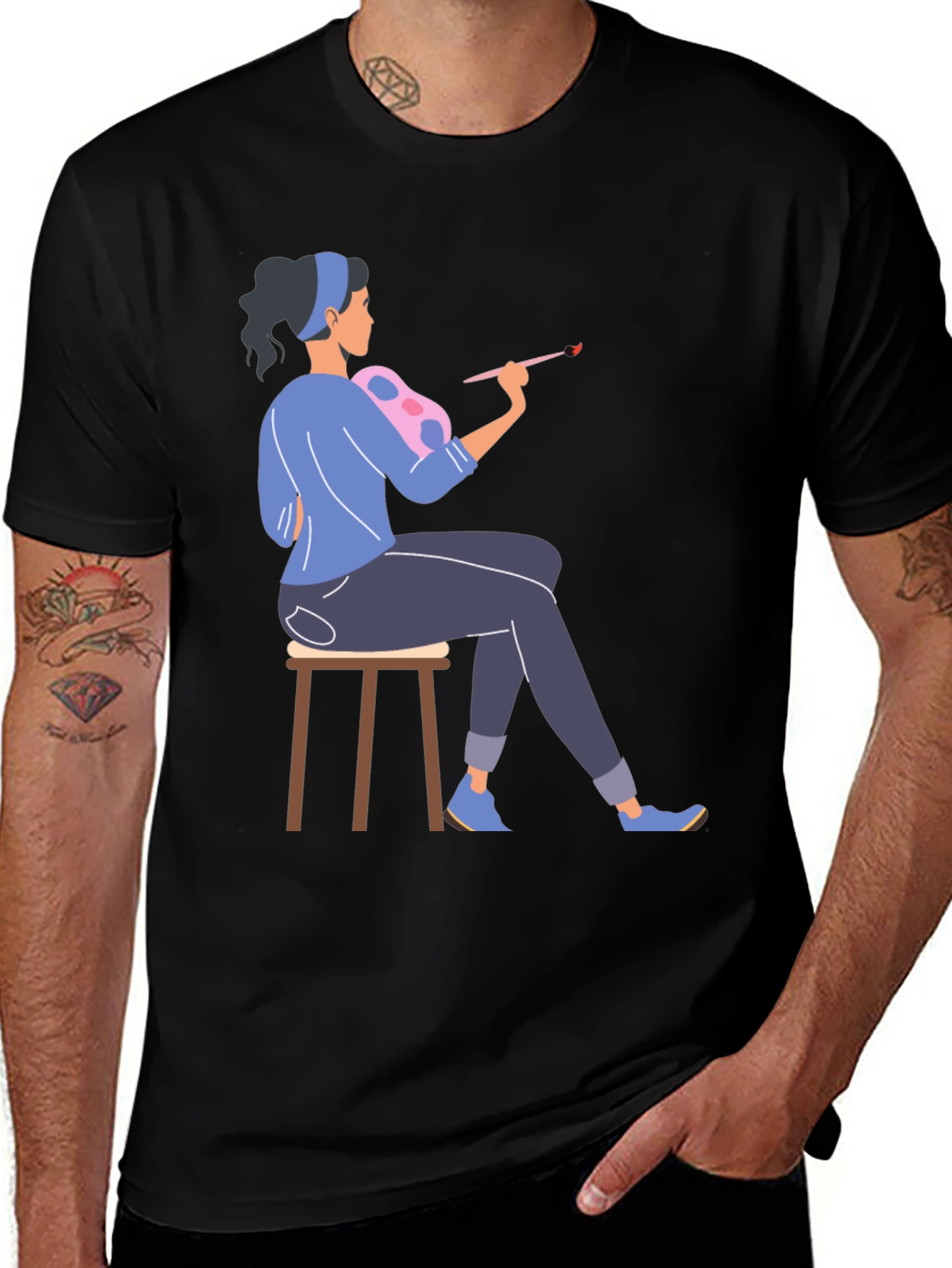 Artist Graphic T-Shirt - Black