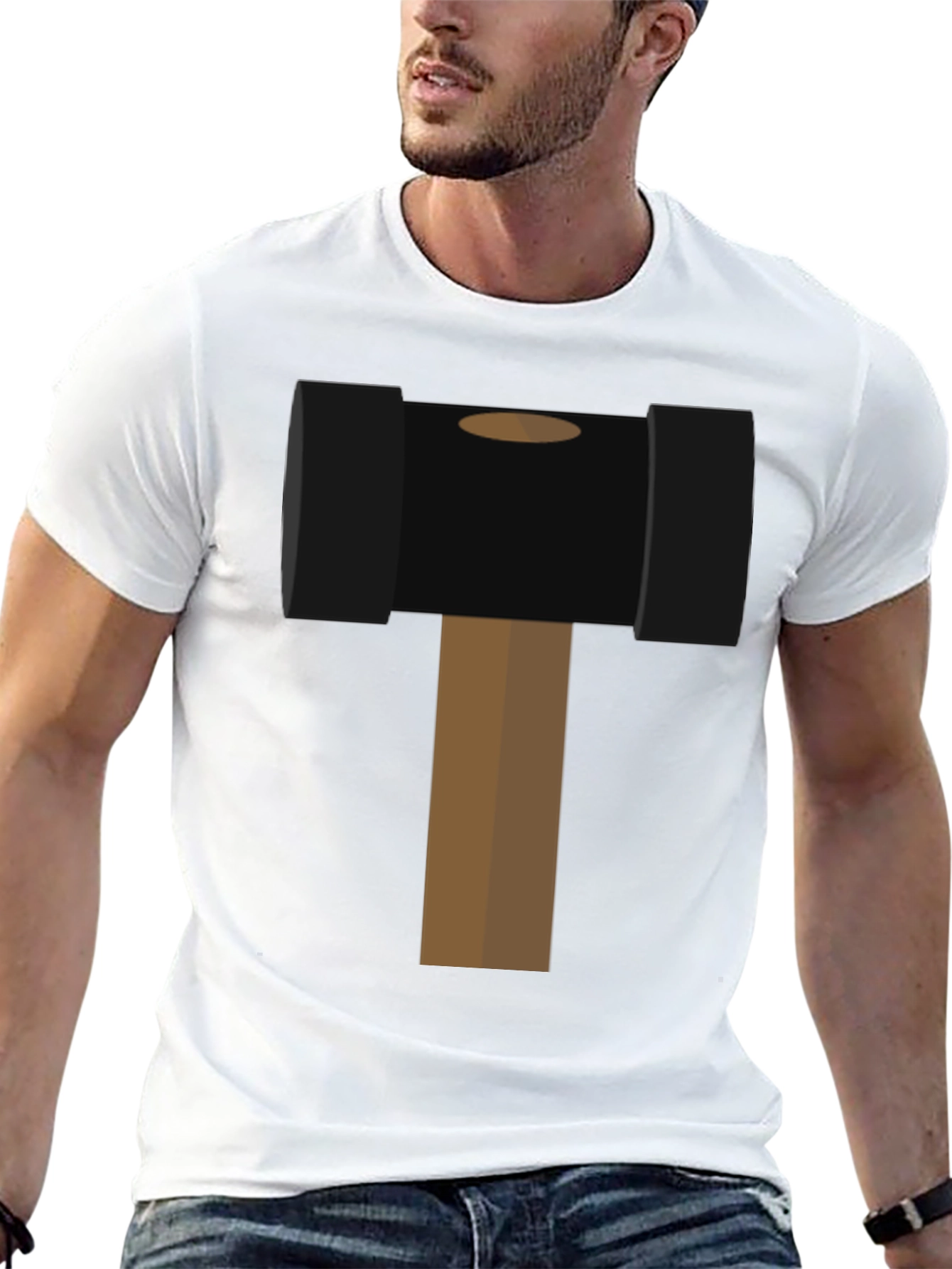 Hammer Time Graphic Tee - Novelty Black T-Shirt