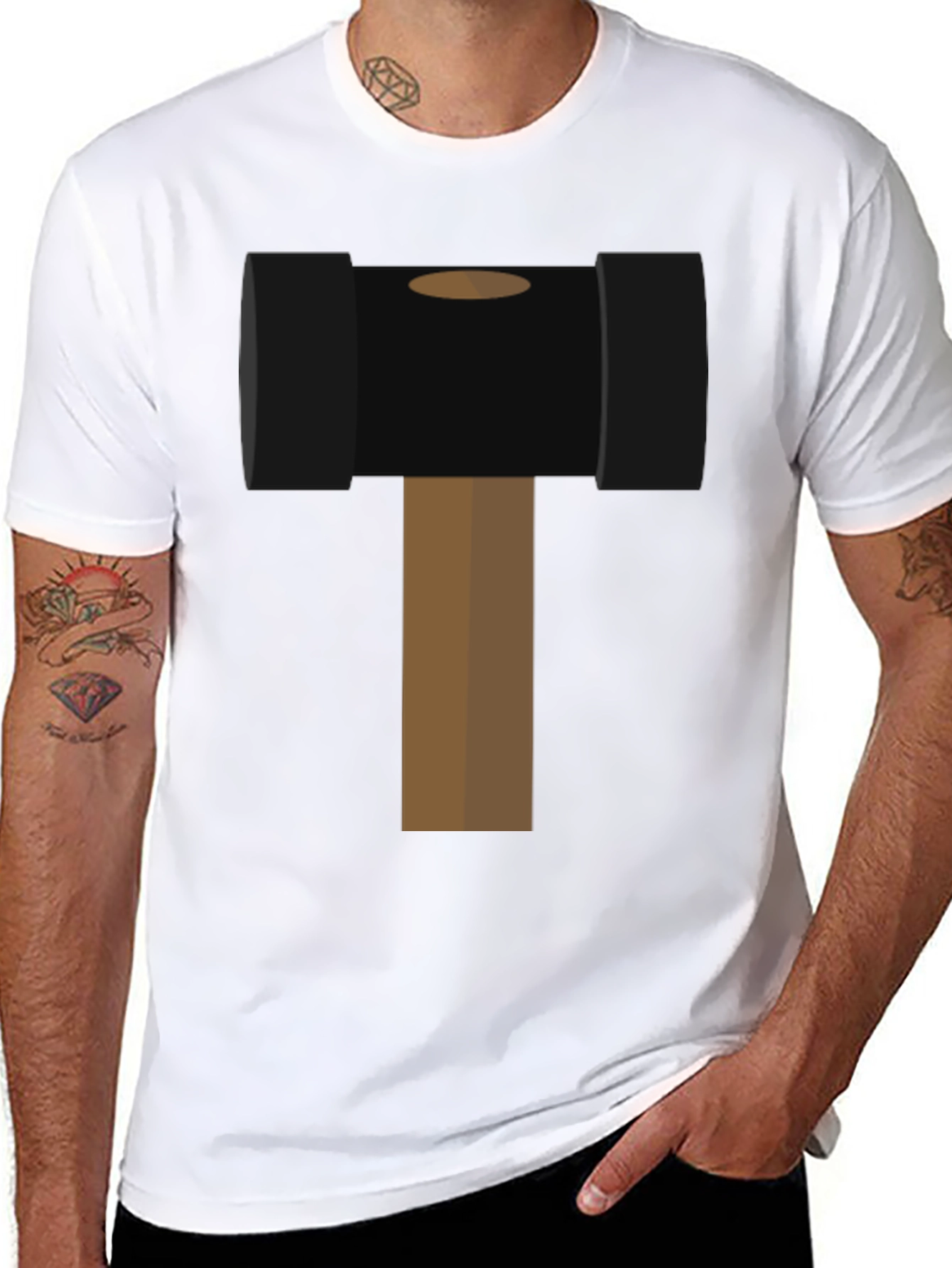 Hammer Time Graphic Tee - Novelty Black T-Shirt