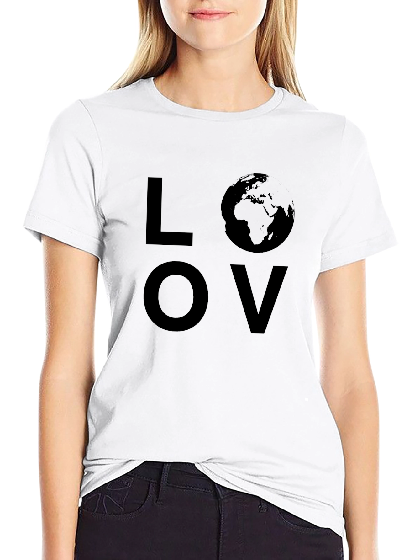 Love Earth Black Graphic Tee