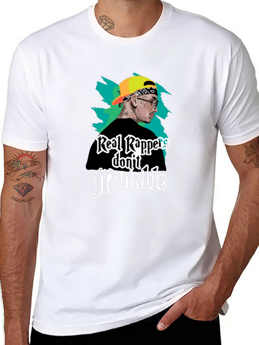Real Rappers Dont Mumble Black T-Shirt