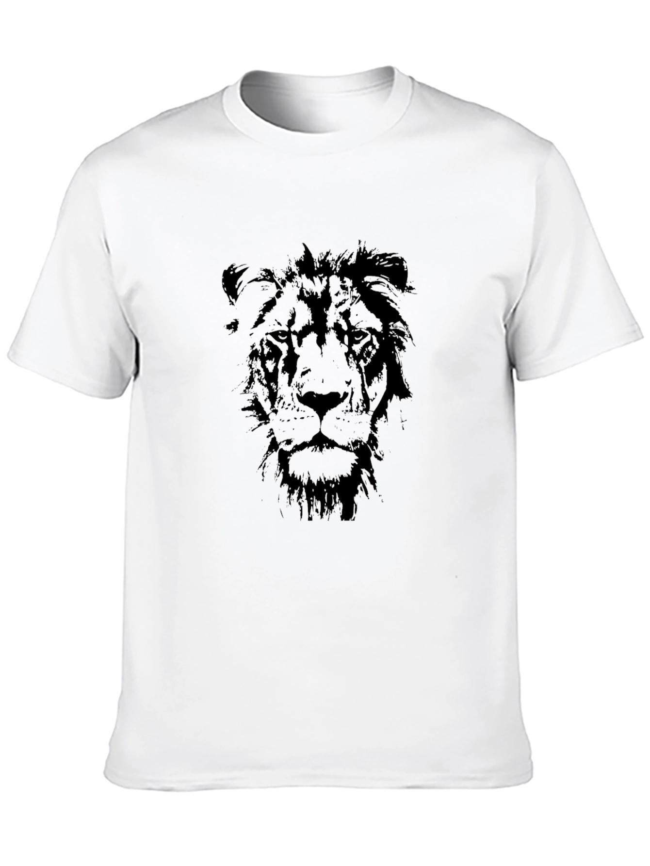 Lion Graphic Black T-Shirt - Mens Casual Wear